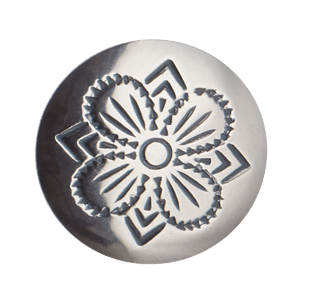 Knapp 19 mm oksidert, hardangerbunad