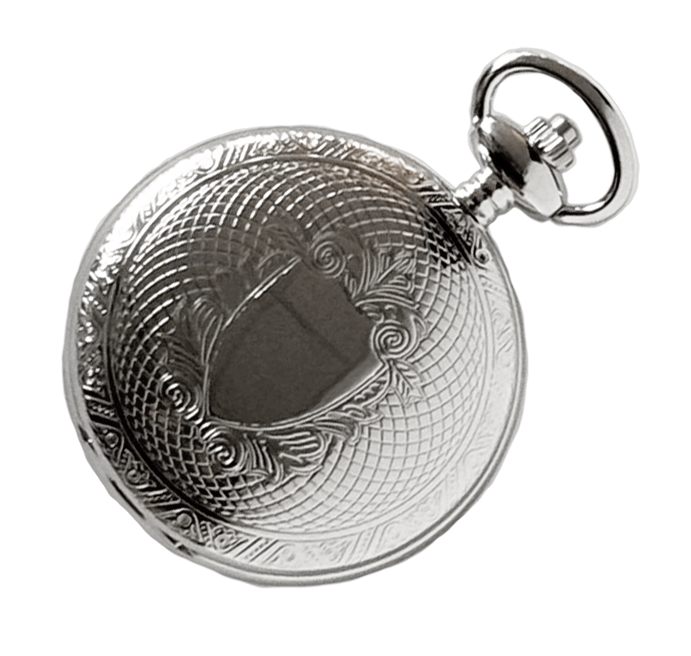 Lommeur herre stål synleg urverk, opptrekk