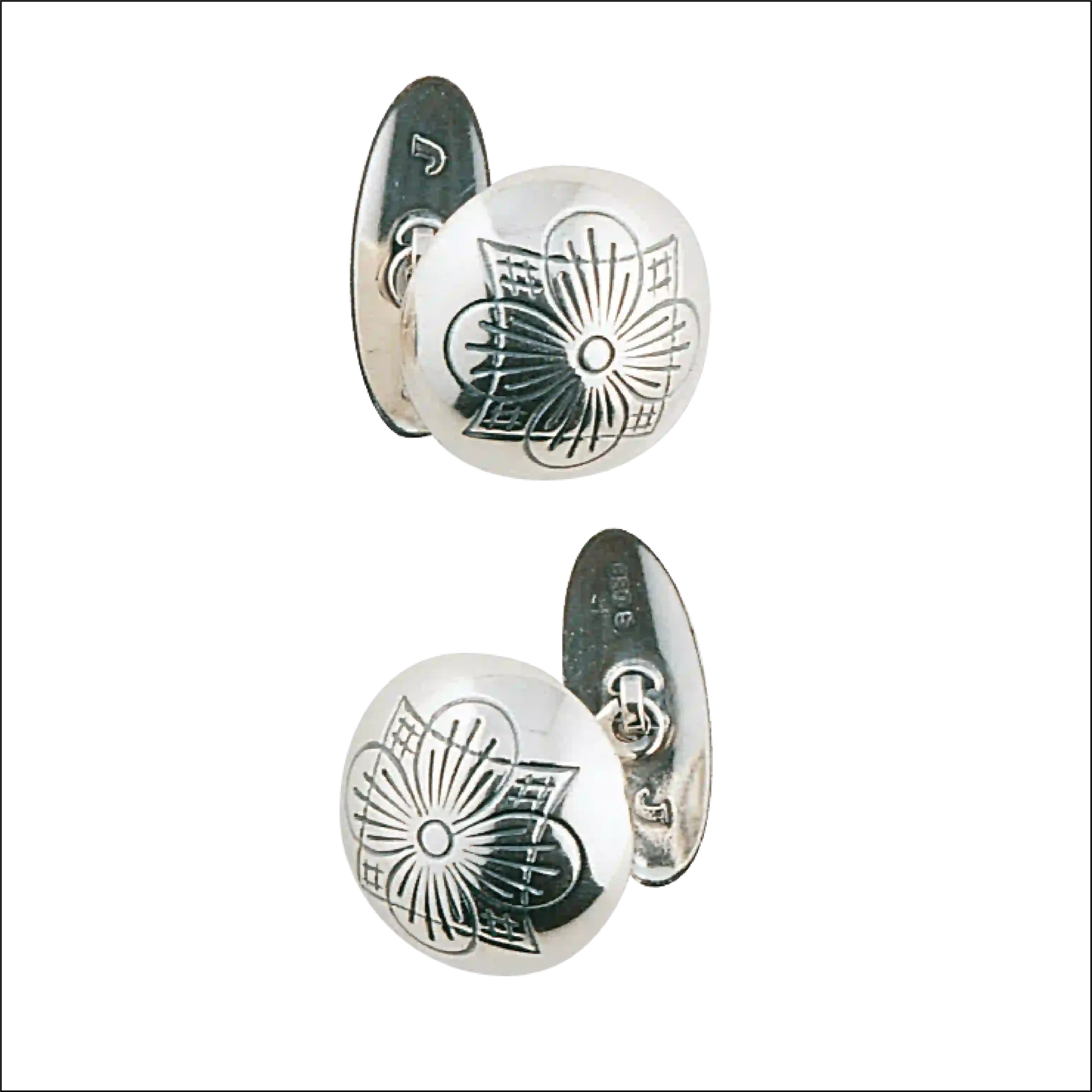 Mansjettknapper oksidert, hardangerbunad